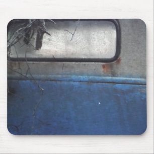 Bight Blue and white vintage truck Mouse Pad