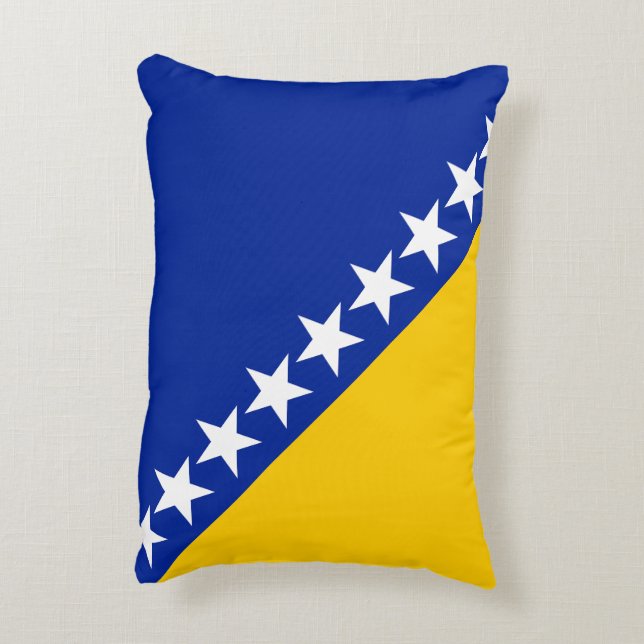 BiH flag Accent Pillow (Back(Vertical))