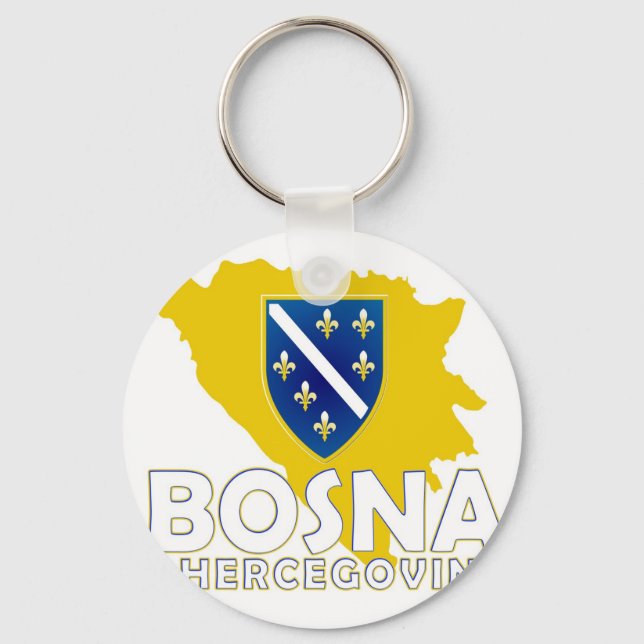 BiH Map Keychain (Front)