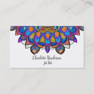 Bijou bleu Mandala Carte de visite