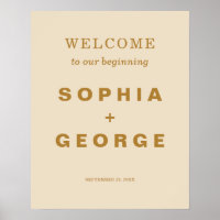 Bijou Boho moderne Terre Tone Mariage Affiche de b