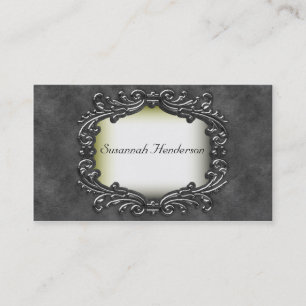 Bijou d'argent sur velours gris Carte de visite