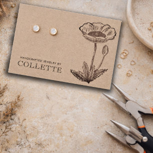 Bijou de fleur en carton Kraft fait main