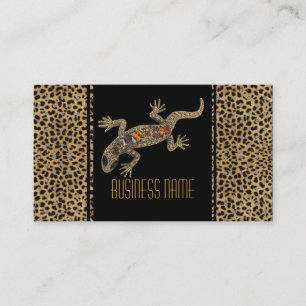Bijou de Lizard d'animal noir carte de visite