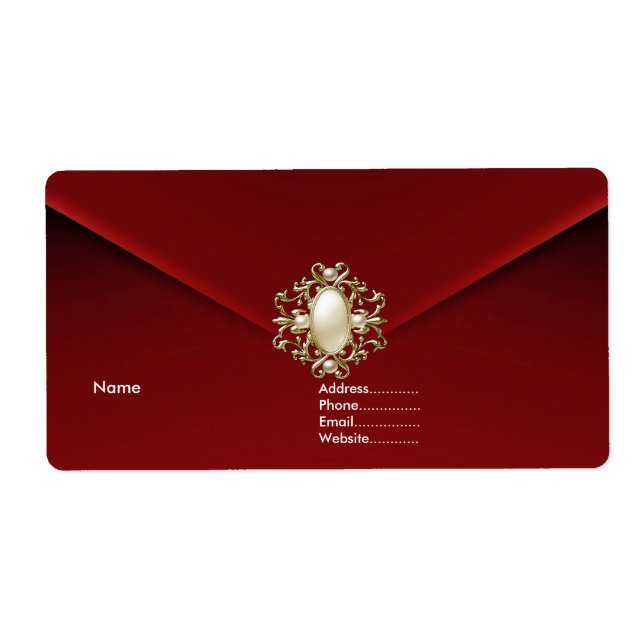 Bijou de perle de velours rouge profond (Devant)