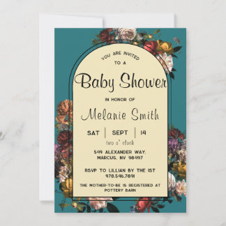 Bijou Maximaliste Baby shower tonique Invitation