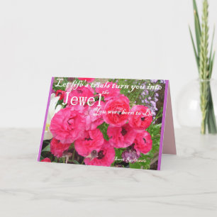 Bijou Vous êtes né pour être Flower Citation Carte