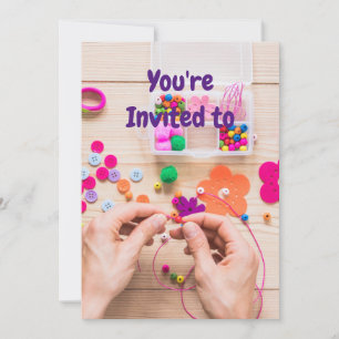 Bijouterie artisanale Anniversaire Fête Invitation