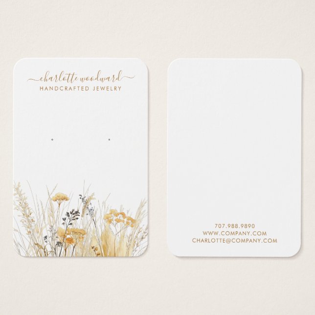 Bijouterie Fleur sauvage d'or (Devant & derrière)