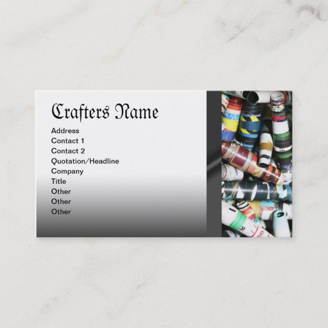 Bijoux de Crafter faisant les cartes de visite de (Devant)