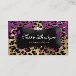 Bijoux de remous de pourpre de carte de visite