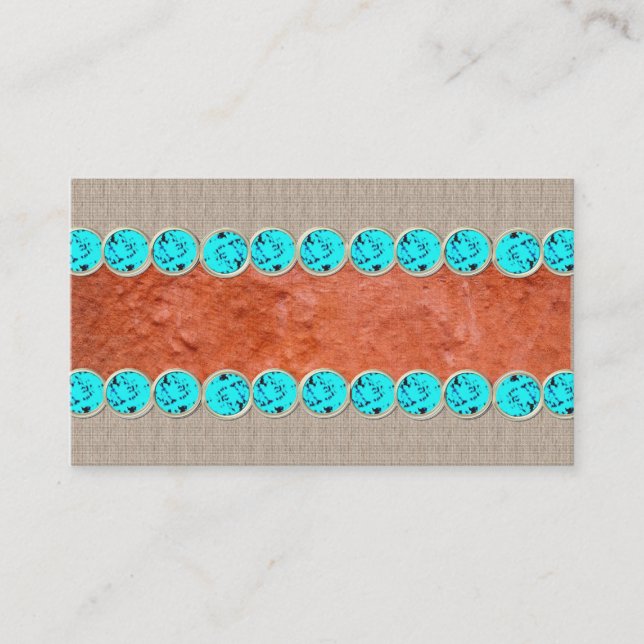 Bijoux de turquoise de Natif américain, cartes de (Devant)