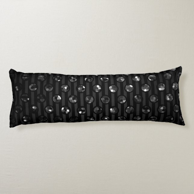 Bijoux d'étincelle de noir de coussin de corps (Dos)