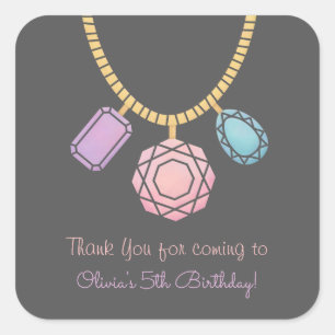 Bijoux en verre Joaillerie Filles Stickers fête d'