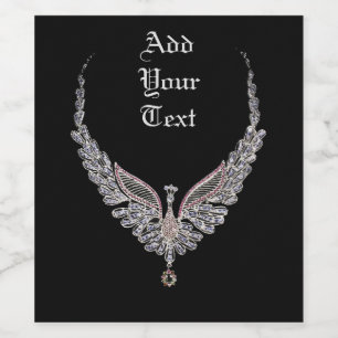 Bijoux Étiquette de vin Peacock