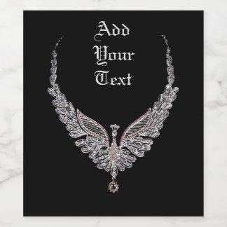 Bijoux Étiquette de vin Peacock