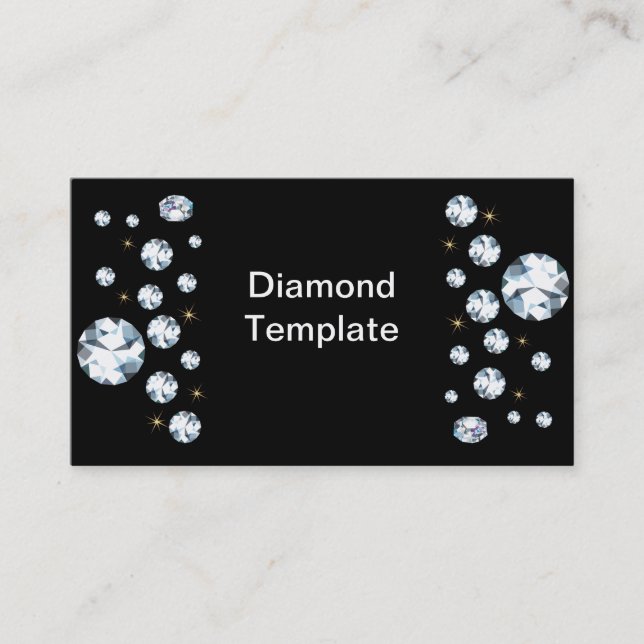 Bijoux Rhinestone Diamond Cartes de visite (Devant)