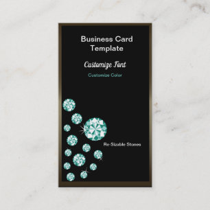 Bijoux verts Cartes de visite émeraude