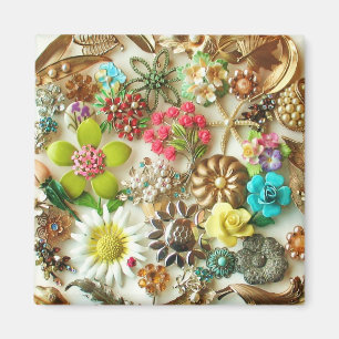 Bijoux vintages Magnet floral