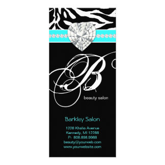 Bijoux Zebra Beauté Salon Spa Carte en rack bleu