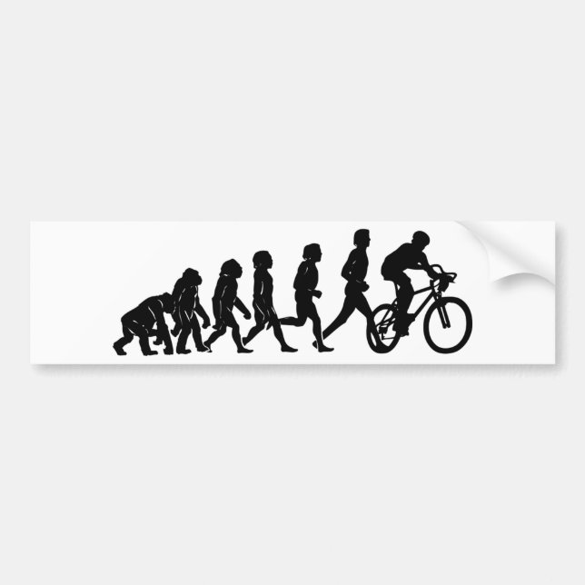Bike and evolution bumper sticker (Front)