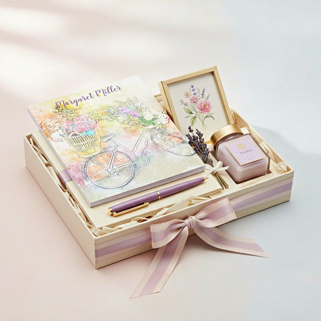 Bike and flowers personalized notepad (Creator Uploaded)