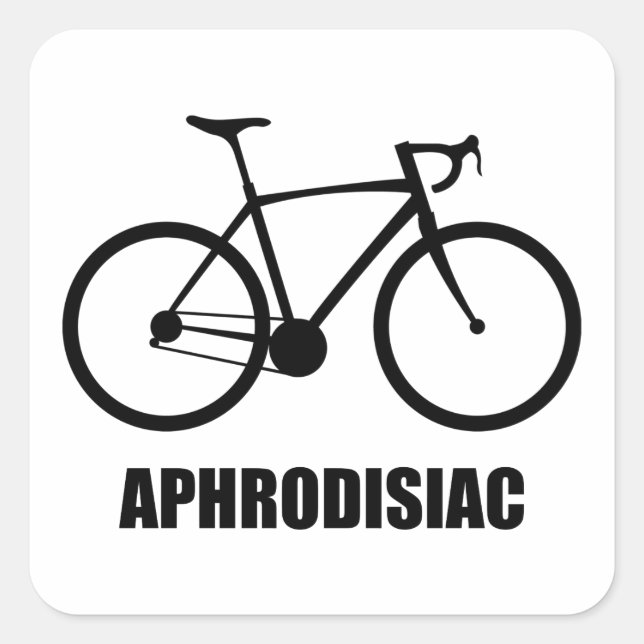 Bike Aphrodisiac Square Sticker (Front)