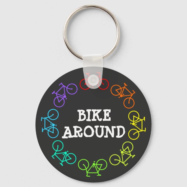 Bike Around Keychain (Front)