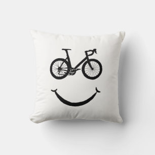 Bike Art Riding Bicycle Clipart Biking Clip Art Throw Pillow