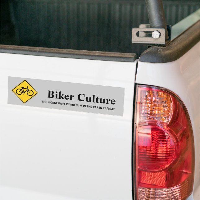 bike , bicycle ; biking / cycling bumper sticker (On Truck)