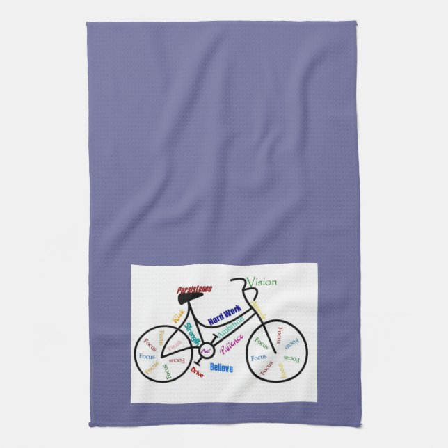 Bike, Bicycle, Cycle, Sport, Biking, Motivational Kitchen Towel (Vertical)