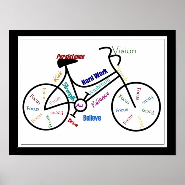 Bike, Bicycle, Cycle, Sport, Biking, Motivational Poster (Front)