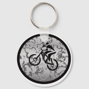Bike BLACK GREYED Keychain