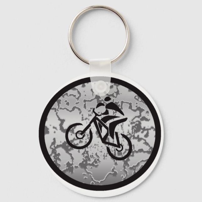 Bike BLACK GREYED Keychain (Front)