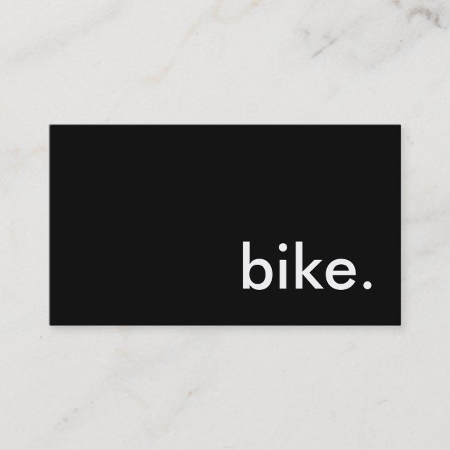 bike. business card (Front)