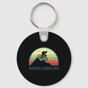 Bike Carolina North Mountain Biking Retro Mtb Mout Keychain