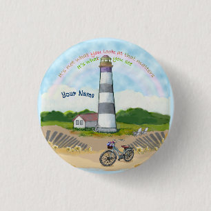 Bike Choice Lighthouse 1 Inch Round Button