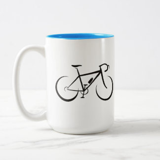bike cool cycling road bikes outdoors exercise coo Two-Tone coffee mug