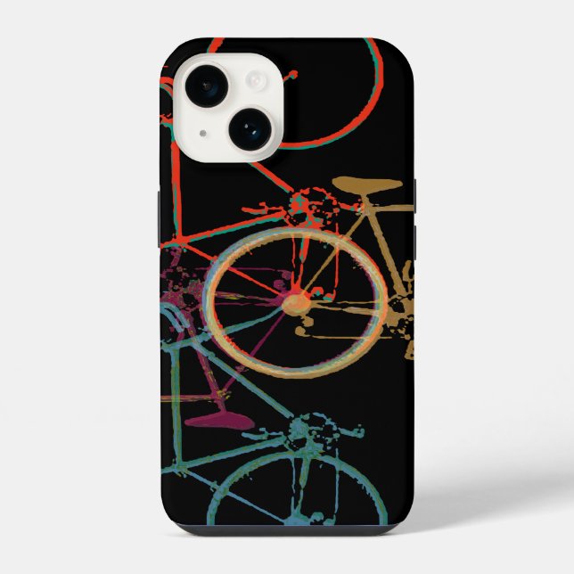 bike - cycling pattern iPhone case (Back)
