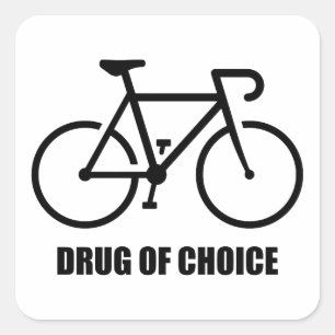 Bike, Drug Of Choice Square Sticker