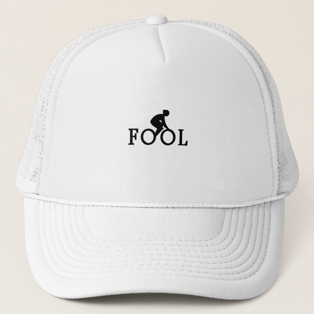 Bike Fool - Cyclist Fan Gift Trucker Hat (Front)