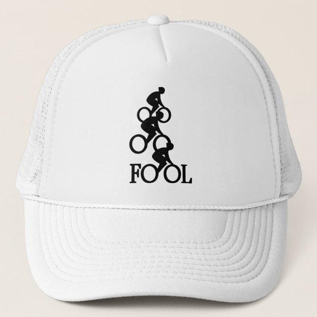 Bike Fool - Cyclist Fan Gift Trucker Hat (Front)