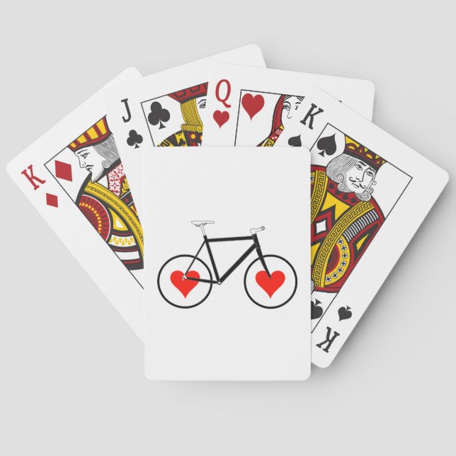 Bike Heart wheels Playing Cards (Back)