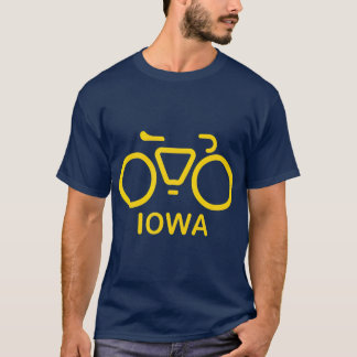 Bike Iowa Cycling Iowa College Theme T-Shirt