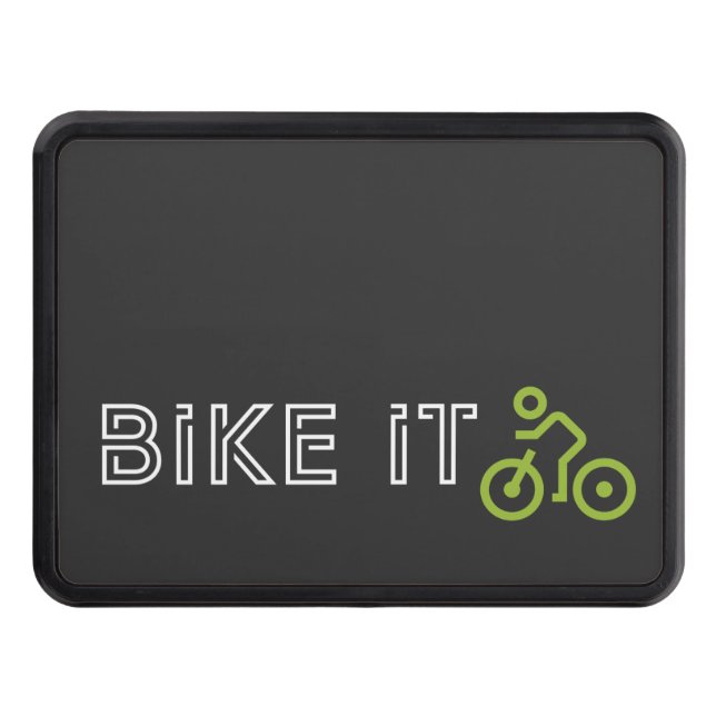 BIKE IT - Green Biking Symbol Trailer Hitch Cover (Front)