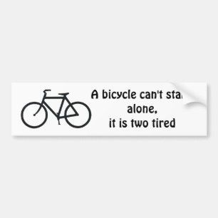Bike joke bumper sticker