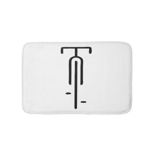 Bike logo minimal Retro, Cycling and Bicycle Lover Bath Mat