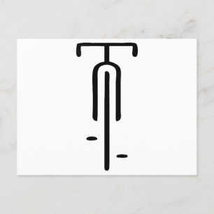 Bike logo minimal Retro, Cycling and Bicycle Lover Holiday Postcard