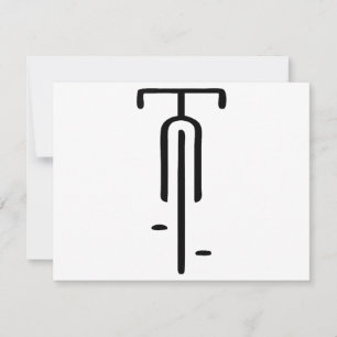 Bike logo minimal Retro, Cycling and Bicycle Lover Invitation