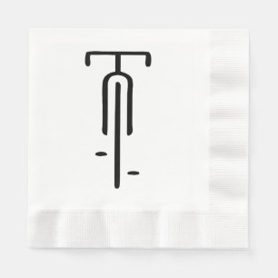 Bike logo minimal Retro, Cycling and Bicycle Lover Napkin